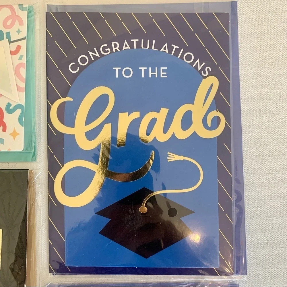 Graduation Cards Variety Pack Lot of 6 Colorful Greetings Cards With Envelopes